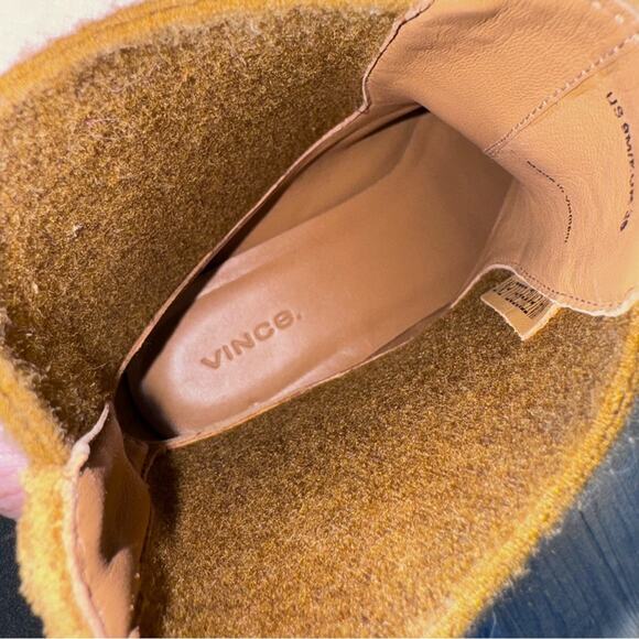 Vince Kegan Brown Suede Leather Chelsea Ankle Boots Water Resistant Womens Sz 9 - Picture 7 of 8